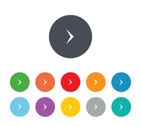 Arrow icon set flat style vector illustrationのイラスト素材