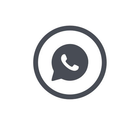 Phone call icon flat style vector illustrationのイラスト素材