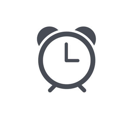 Alarm clock icon flat style vector illustrationのイラスト素材