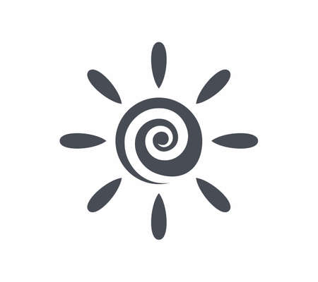 Sweet sun icon flat style vector illustrationのイラスト素材