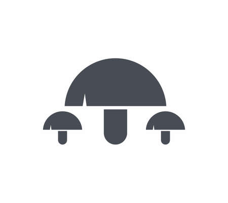 Mushrooms icon flat style vector illustrationのイラスト素材