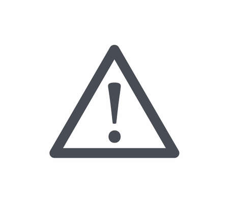 Hazard attention icon flat style vector illustrationのイラスト素材