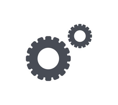 Gear icon flat style vector illustrationのイラスト素材