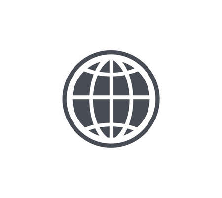 Globe icon flat style vector illustrationのイラスト素材