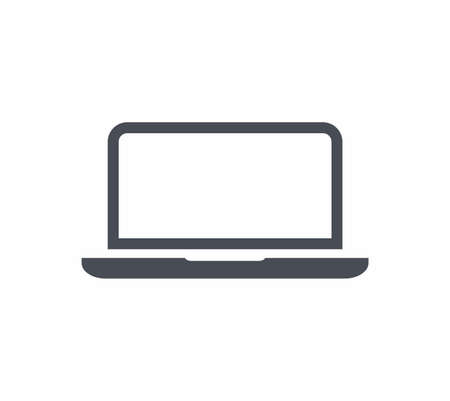 Laptop icon flat style vector illustrationのイラスト素材