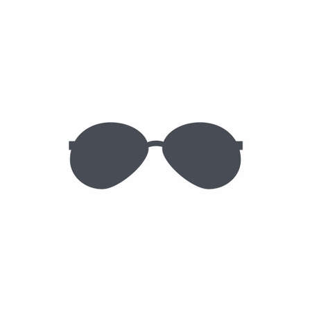 Sunglasses icon in flat style on white background vector illustrationのイラスト素材