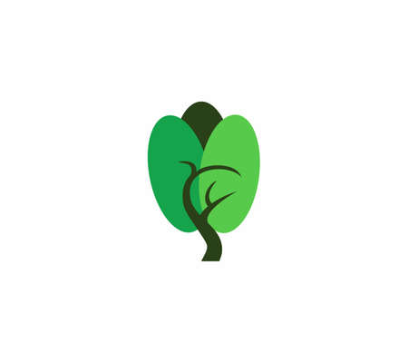 Tree icon in flat style on white background vector illustrationのイラスト素材