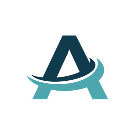 Letter A  vector illustration on white backgroundのイラスト素材
