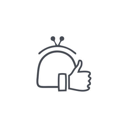 Money bag icon vector illustration on white backgroundのイラスト素材