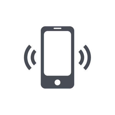 Mobile phone icon vector illustration on white backgroundのイラスト素材