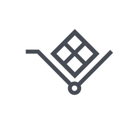 Shopping Cart icon vector illustration on white backgroundのイラスト素材