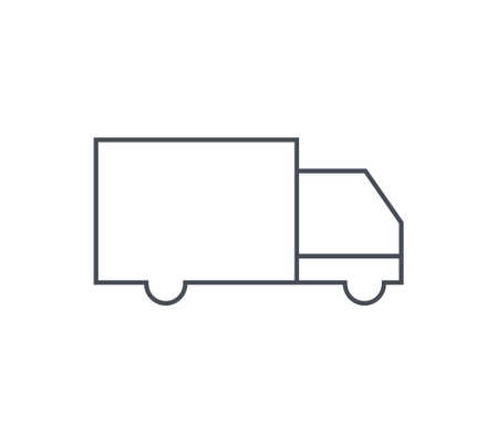 Delivery truck icon vector illustration on white backgroundのイラスト素材