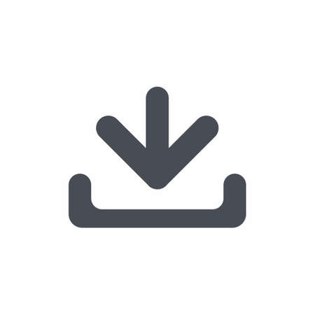 Download icon vector illustration on white backgroundのイラスト素材