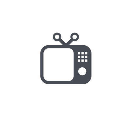 TV icon vector illustration on white backgroundのイラスト素材