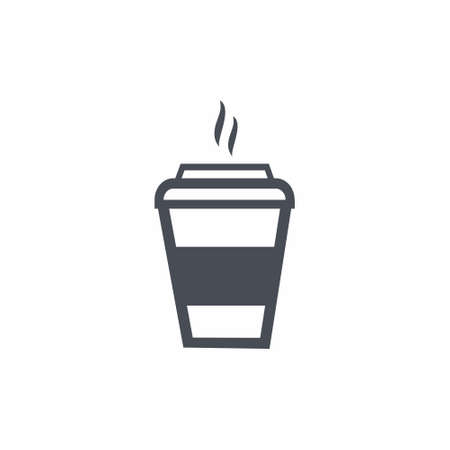 Coffee cup icon vector illustration on white backgroundのイラスト素材