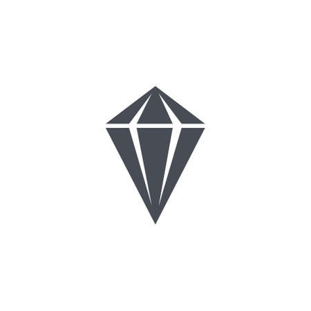 Diamond icon vector illustration on white backgroundのイラスト素材