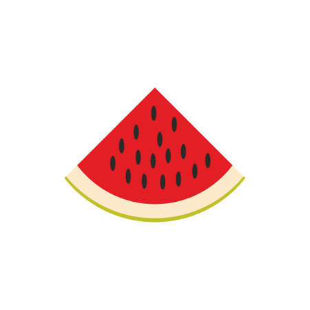Watermelon icon vector illustration on white backgroundのイラスト素材