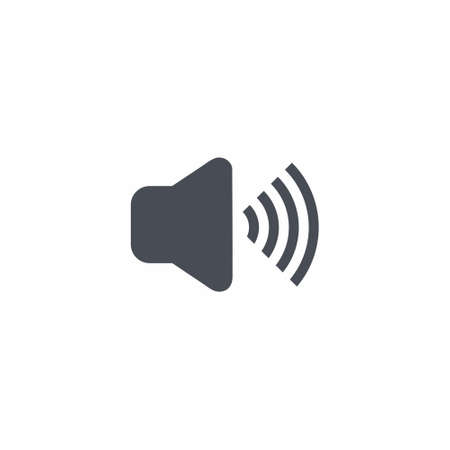 Sound icon, music sign vector illustration on white backgroundのイラスト素材