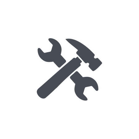 Repair Tools icon in flat style on white background vector illustrationのイラスト素材