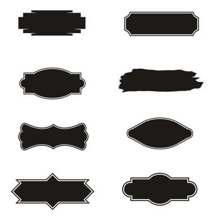 Vintage Ribbon Banner set on white background vector illustrationのイラスト素材