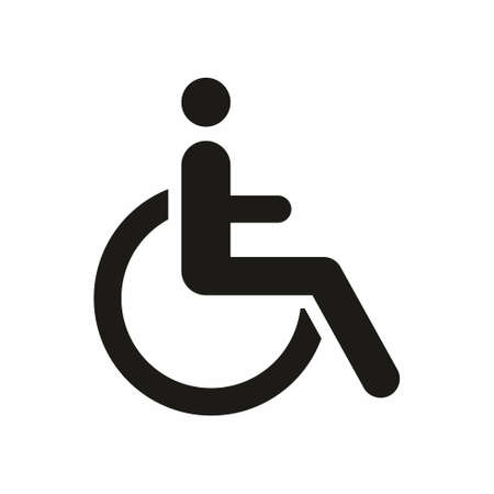 Disabled icon in flat style on white background vector illustrationのイラスト素材