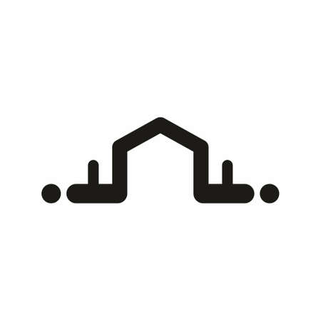 People home icon in flat style on white background vector illustrationのイラスト素材