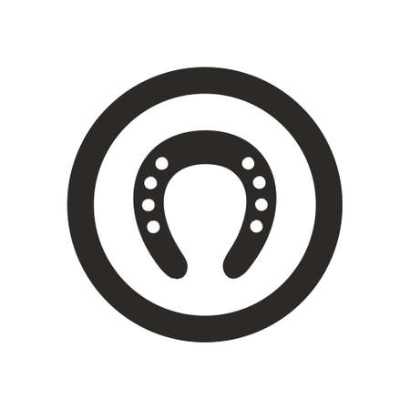 Horseshoe icon in flat style on white background vector illustrationのイラスト素材
