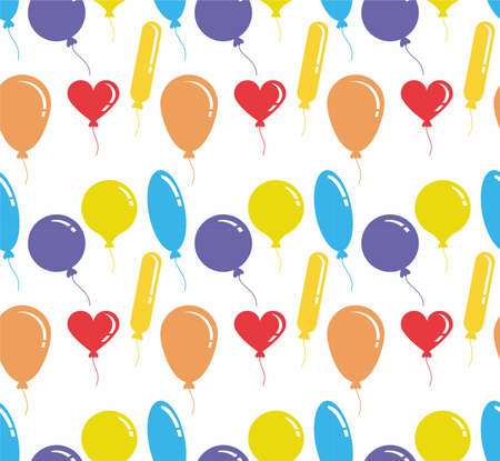 Balloon seamless pattern vector backgroundのイラスト素材