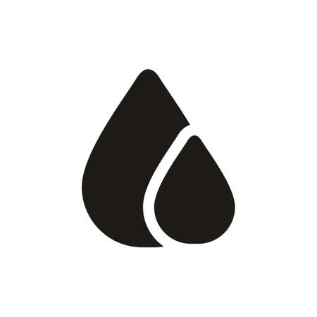 Water drop icon in flat style on white background vector illustrationのイラスト素材
