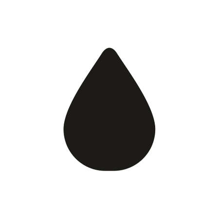 Water drop icon in flat style on white background vector illustrationのイラスト素材