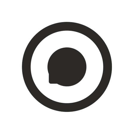 Speech bubble icon in flat style on white background vector illustrationのイラスト素材