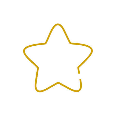 Gold Star icon in flat style on white background vector illustrationのイラスト素材