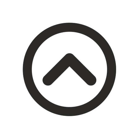 Up arrow icon in flat style on white background vector illustrationのイラスト素材