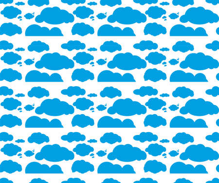Clouds seamless pattern background vector illustrationのイラスト素材
