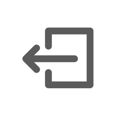 Exit icon in flat style on white background vector illustrationのイラスト素材