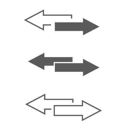 Left Right Arrow Icon vector Setのイラスト素材