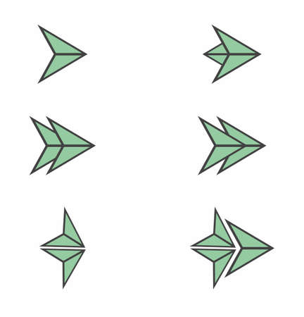 Arrow icon set isolated on white background vector illustrationのイラスト素材