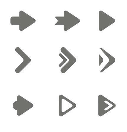 Arrow icon set isolated on white background vector illustrationのイラスト素材
