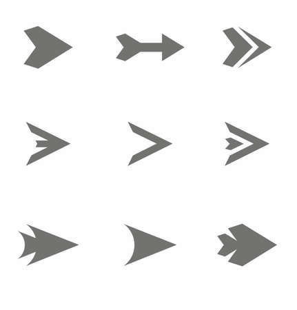 Arrow icon set isolated on white background vector illustrationのイラスト素材