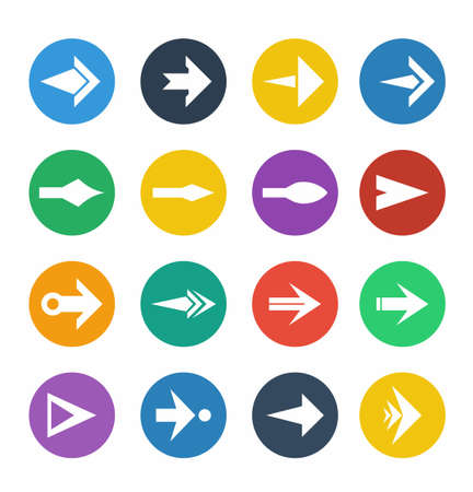 Arrow icon set isolated on white background vector illustrationのイラスト素材