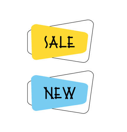 Sale label in flat style on white background vector illustrationのイラスト素材