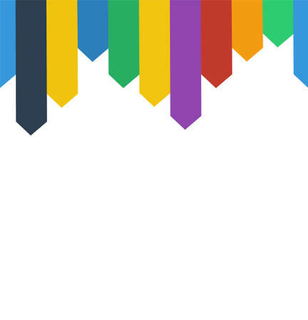 Colorful Arrows on white background vector illustrationのイラスト素材