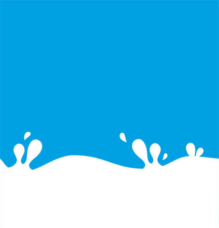 Milk splash blue and white background vector illustrationのイラスト素材