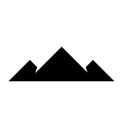 Mountain icon on white background vector illustrationのイラスト素材