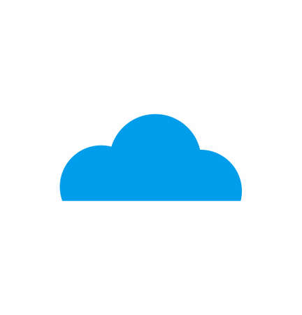 Blue cloud icon on white background vector illustrationのイラスト素材