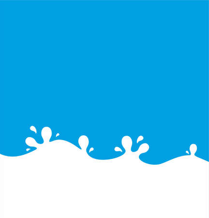 Milk splash blue and white background vector illustrationのイラスト素材