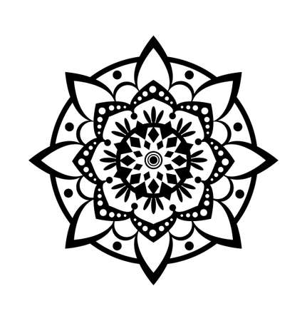Mandala on white background vector illustrationのイラスト素材