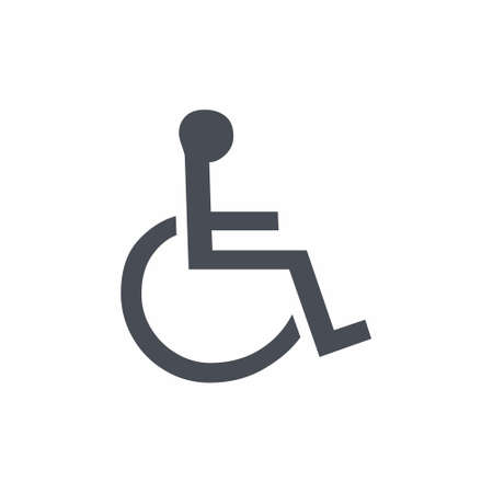 Disabled Icon on white background vector illustrationのイラスト素材