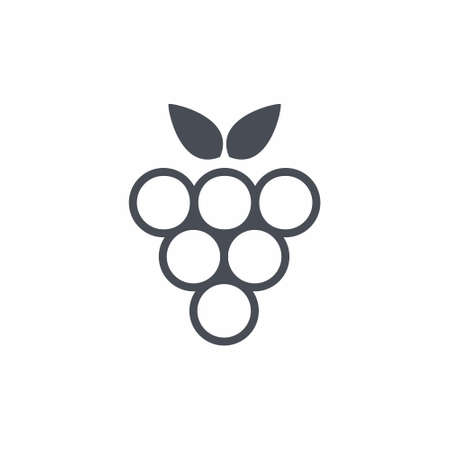 Grape Icon flat style on white background vector illustrationのイラスト素材