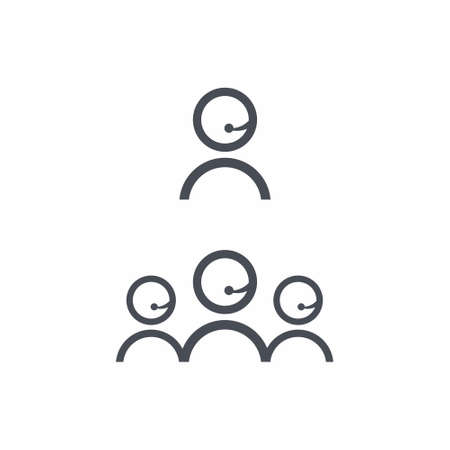 People group Icon on white background vector illustrationのイラスト素材